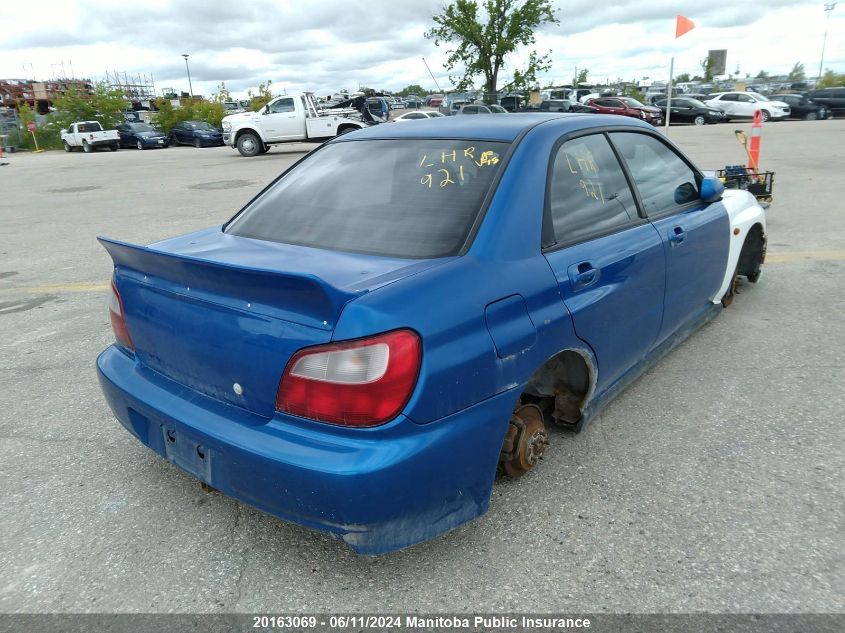 2003 Subaru Impreza Wrx VIN: JF1GD296X3G510380 Lot: 20163069