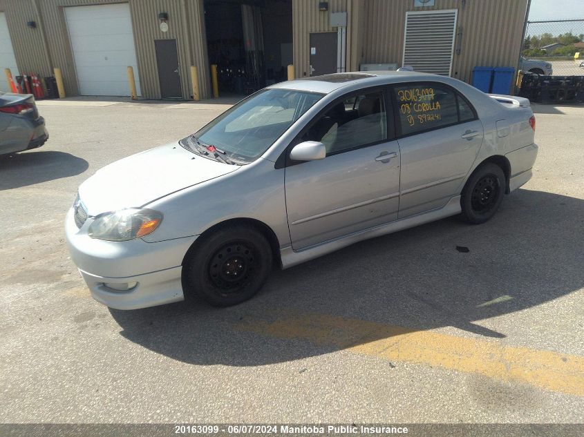 2008 Toyota Corolla Sport VIN: 2T1BR32E58C892241 Lot: 20163099