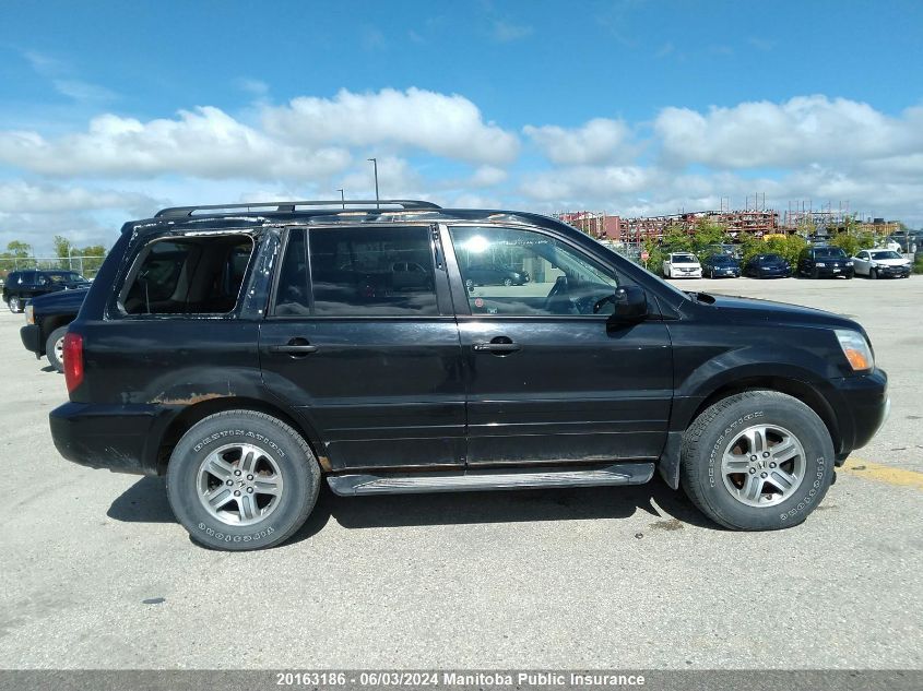 2005 Honda Pilot Ex-L VIN: 2HKYF18515H001238 Lot: 20163186