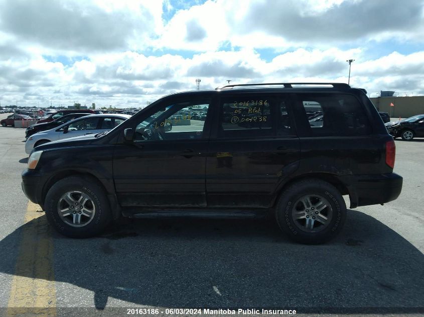 2005 Honda Pilot Ex-L VIN: 2HKYF18515H001238 Lot: 20163186