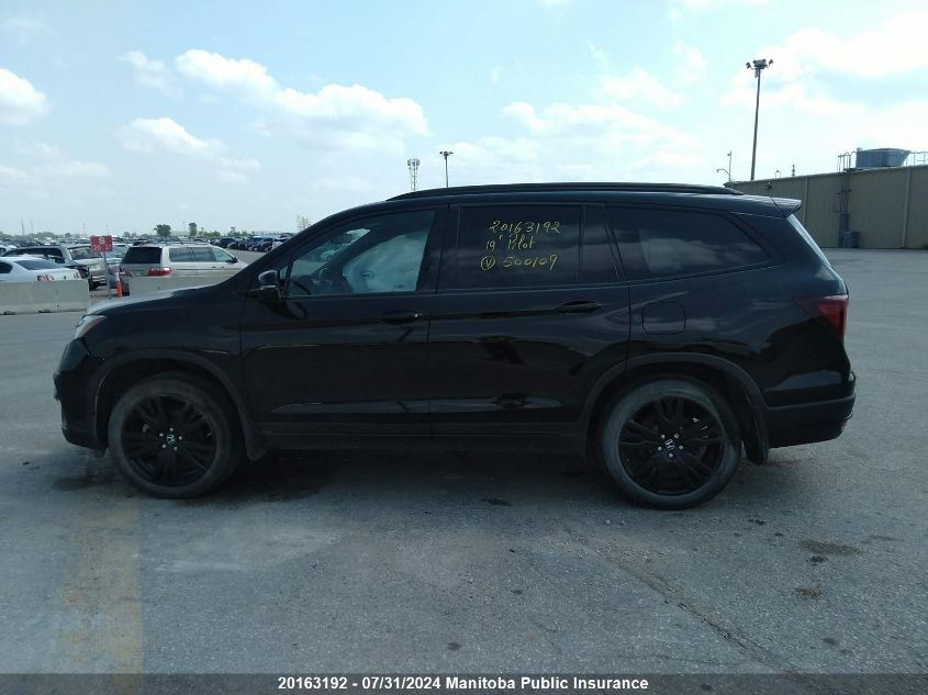 2019 Honda Pilot Black Edition VIN: 5FNYF6H04KB500109 Lot: 20163192