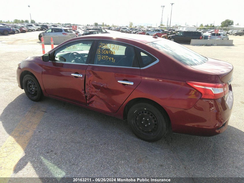 2018 Nissan Sentra 1.8 Sv VIN: 3N1AB7AP6JY255491 Lot: 20163211