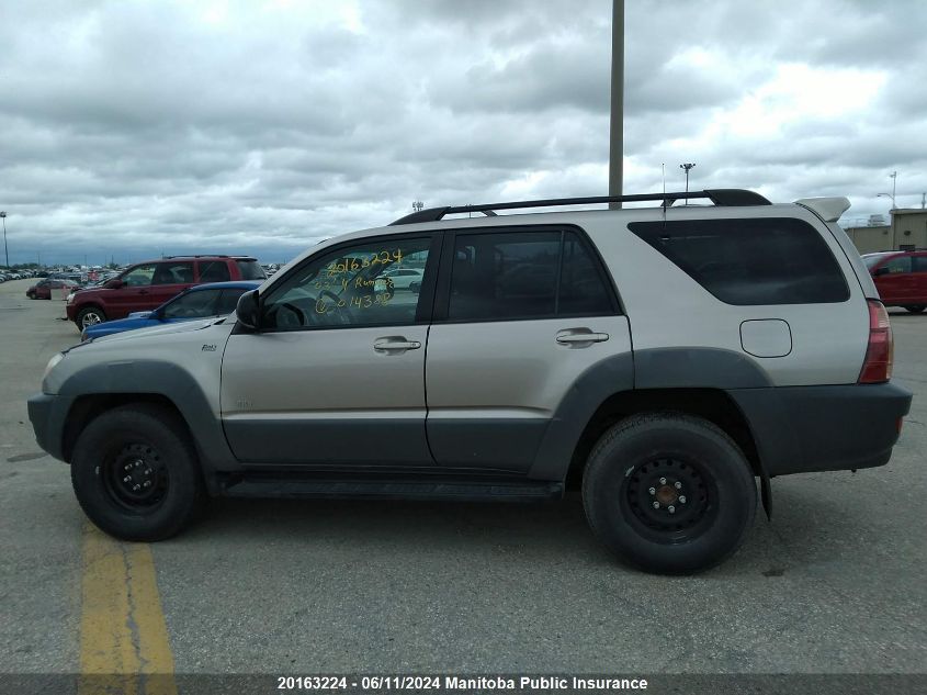 2003 Toyota 4Runner Sr5 V8 VIN: JTEBT14R130014388 Lot: 20163224