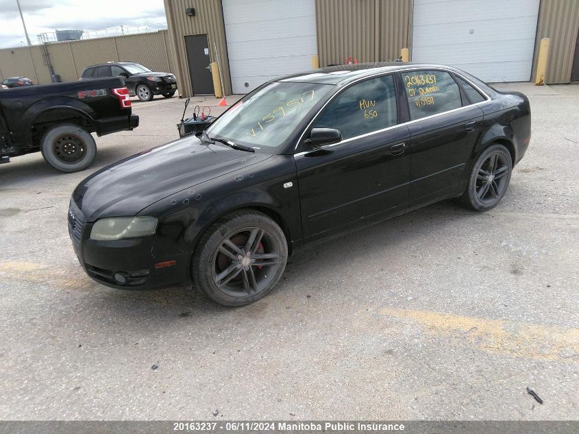 2007 Audi A4 2.0T Quattro VIN: WAUDF78E47A159517 Lot: 20163237