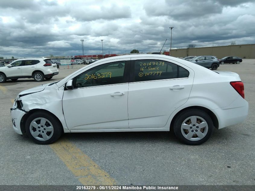 2016 Chevrolet Sonic Lt VIN: 1G1JC5SH4G4107799 Lot: 20163279