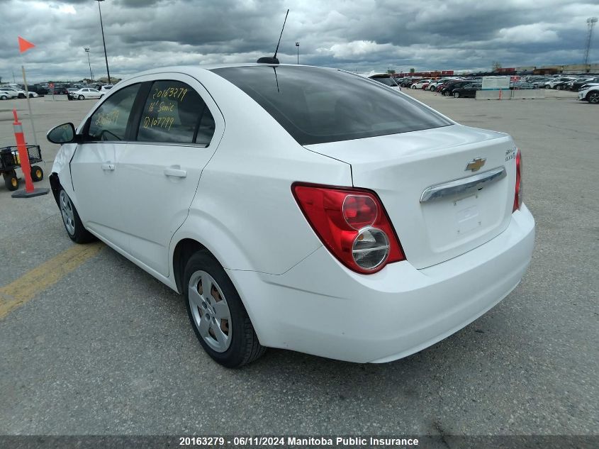 2016 Chevrolet Sonic Lt VIN: 1G1JC5SH4G4107799 Lot: 20163279