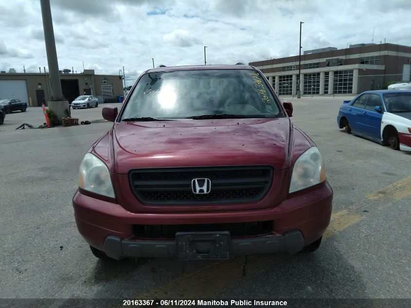 2005 Honda Pilot Ex-L VIN: 2HKYF18515H001885 Lot: 20163367