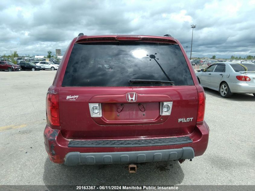 2005 Honda Pilot Ex-L VIN: 2HKYF18515H001885 Lot: 20163367