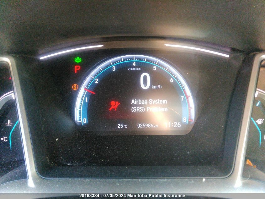 2019 Honda Civic Ex VIN: 2HGFC2F76KH029309 Lot: 20163384