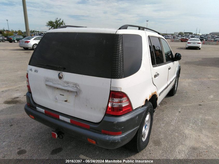 1999 Mercedes Benz Ml320 Classic VIN: 4JGAB54E1XA056966 Lot: 20163397