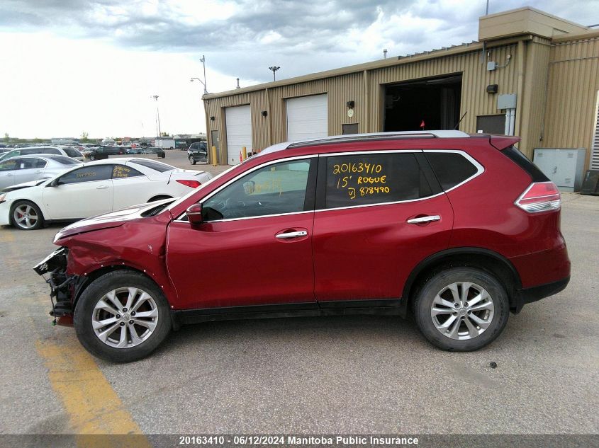 2015 Nissan Rogue Sv VIN: 5N1AT2MV3FC878490 Lot: 20163410