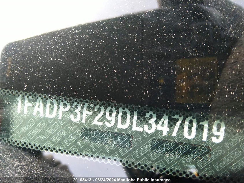 2013 Ford Focus Se VIN: 1FADP3F29DL347019 Lot: 20163413