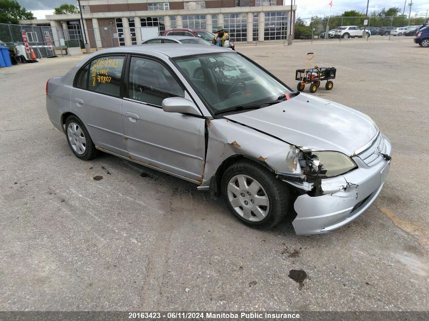 2002 Honda Civic Lx VIN: 2HGES16862H918807 Lot: 20163423