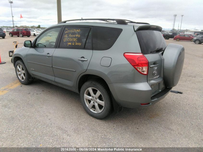 2008 Toyota Rav4 Limited VIN: JTMBD31VX86086385 Lot: 20163500