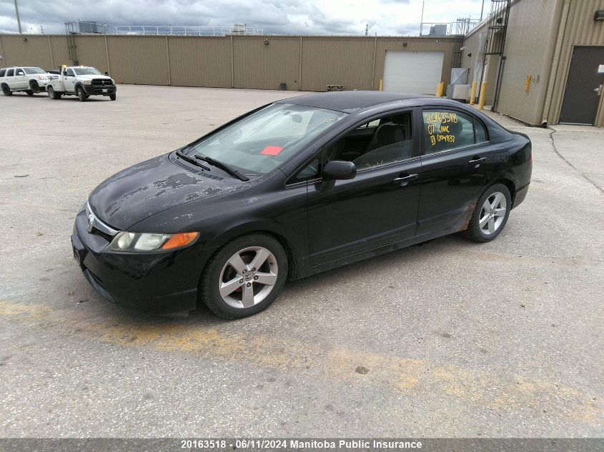 2007 Honda Civic Lx VIN: 2HGFA16587H004837 Lot: 20163518