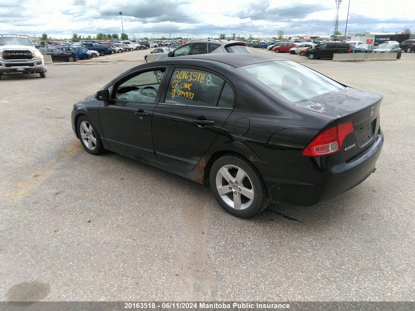 2007 Honda Civic Lx VIN: 2HGFA16587H004837 Lot: 20163518