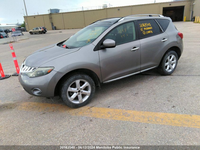 2010 Nissan Murano Le VIN: JN8AZ1MW9AW138878 Lot: 20163548