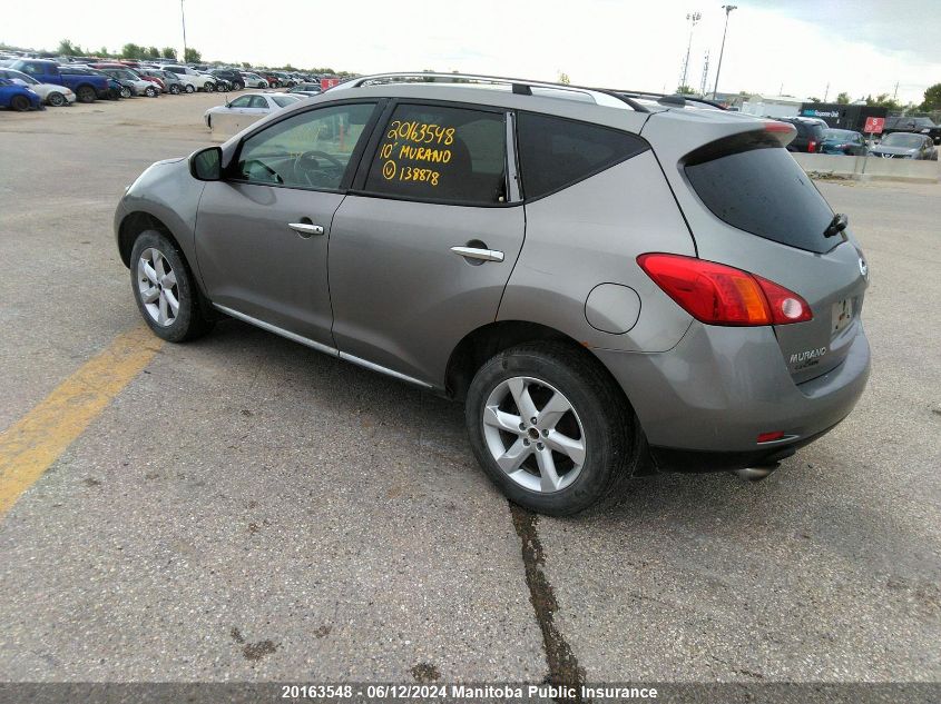 2010 Nissan Murano Le VIN: JN8AZ1MW9AW138878 Lot: 20163548