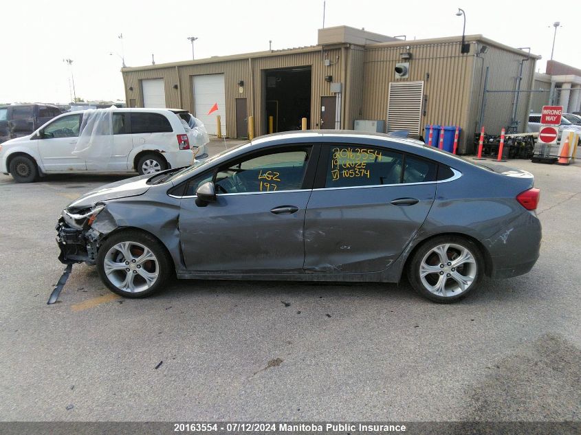 2019 Chevrolet Cruze Premier Turbo VIN: 1G1BF5SM6K7105374 Lot: 20163554