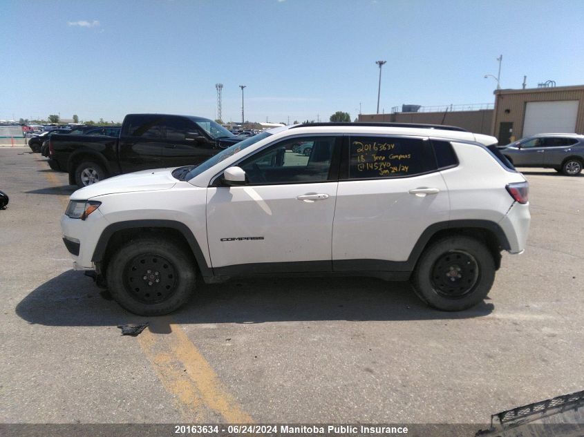 2018 Jeep Compass North VIN: 3C4NJDBBXJT145740 Lot: 20163634