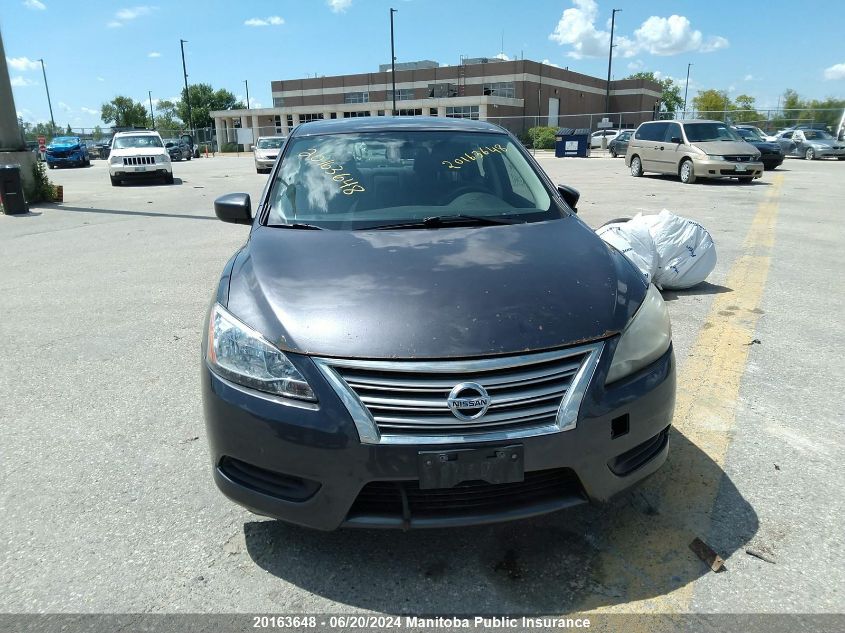 2013 Nissan Sentra 1.8 Sv VIN: 3N1AB7APXDL734269 Lot: 20163648