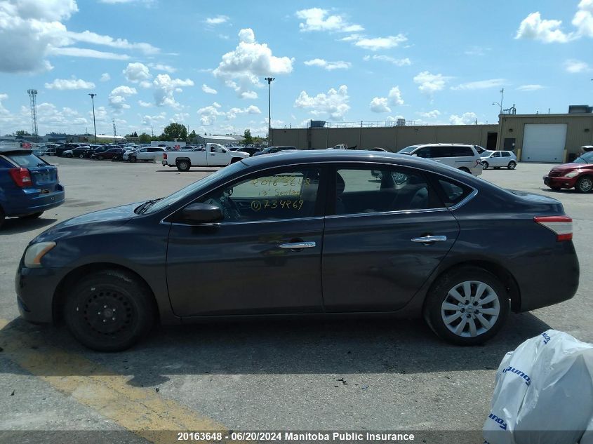 2013 Nissan Sentra 1.8 Sv VIN: 3N1AB7APXDL734269 Lot: 20163648