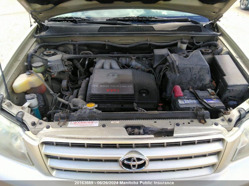 2002 Toyota Highlander V6 VIN: JTEHF21A520072895 Lot: 20163669