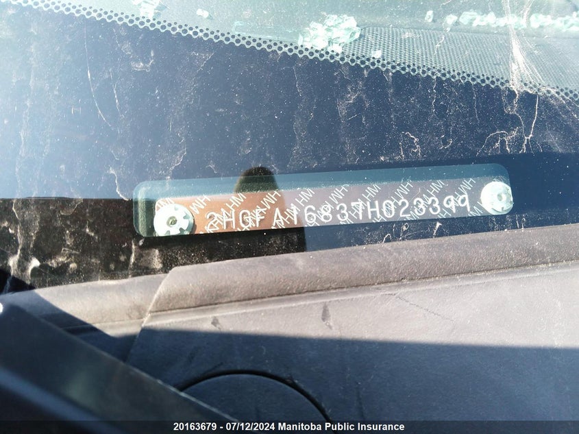 2007 Honda Civic Ex VIN: 2HGFA16837H023399 Lot: 20163679