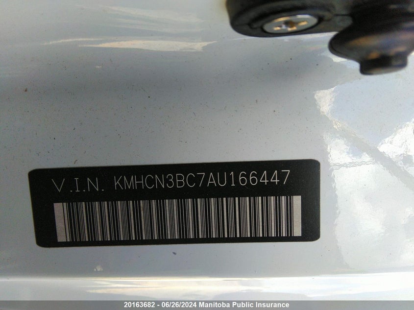 2010 Hyundai Accent Gl VIN: KMHCN3BC7AU166447 Lot: 20163682