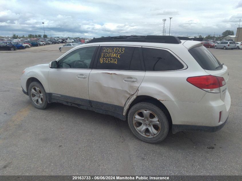 2011 Subaru Outback 3.6R Limited VIN: 4S4BRJKC8B2323212 Lot: 20163733