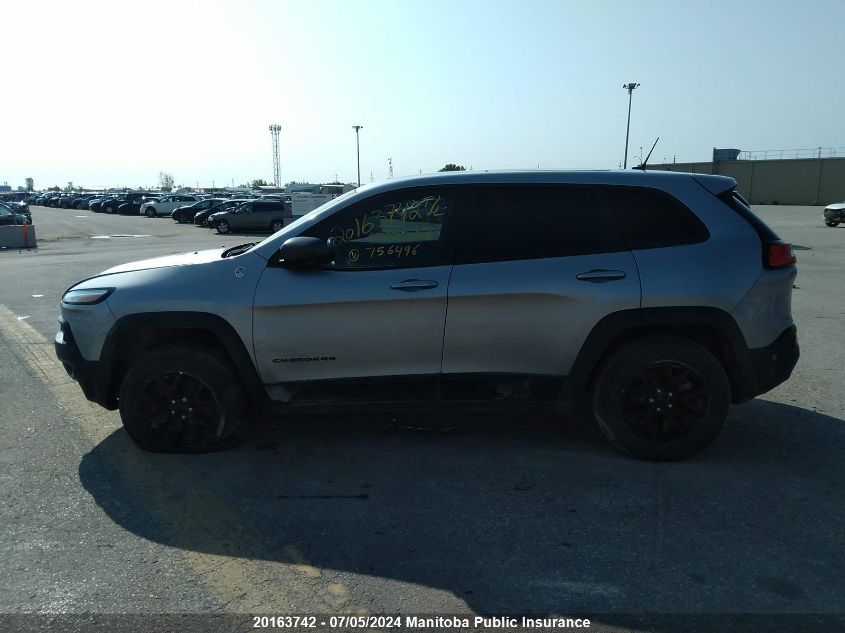 2015 Jeep Cherokee Trailhawk VIN: 1C4PJMBS9FW756496 Lot: 20163742