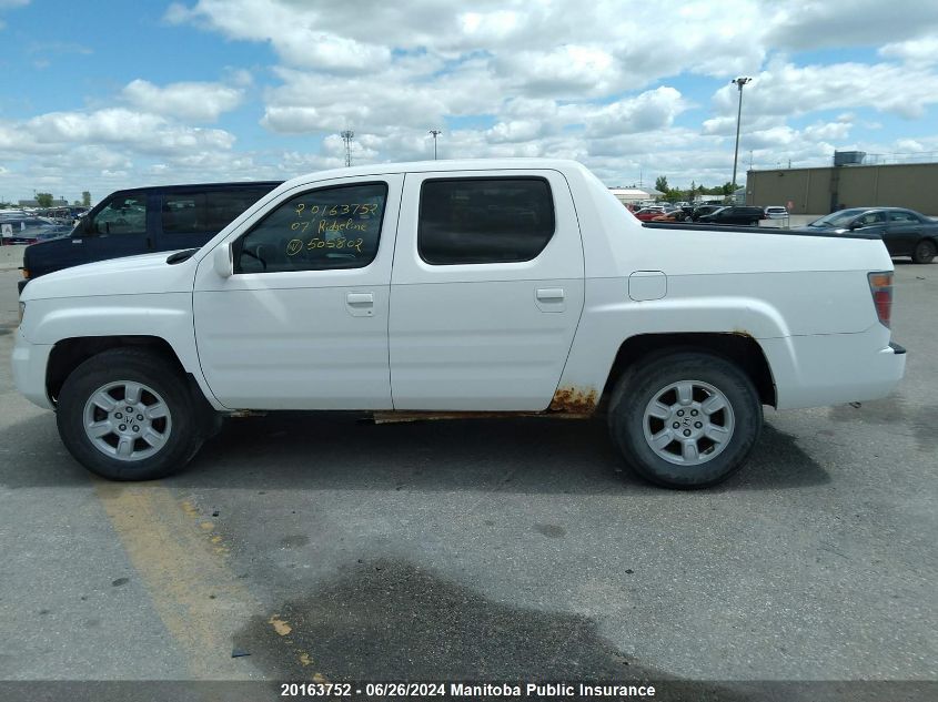 2007 Honda Ridgeline Rt VIN: 2HJYK16487H505802 Lot: 20163752