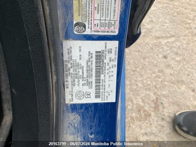 2011 Ford Fusion Sel VIN: 3FAHP0JA6BR339263 Lot: 20163799