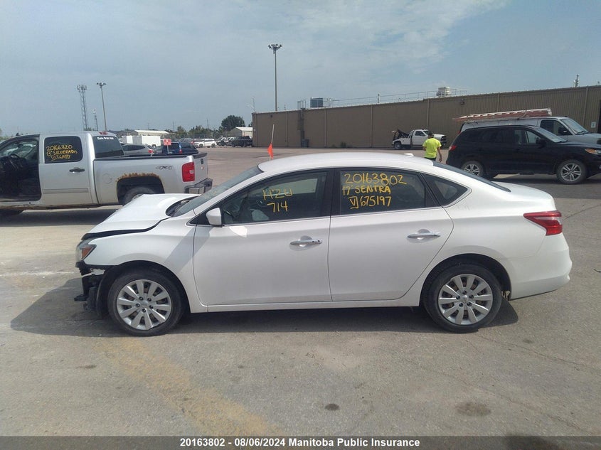 2017 Nissan Sentra 1.8 Sv VIN: 3N1AB7AP3HL675197 Lot: 20163802