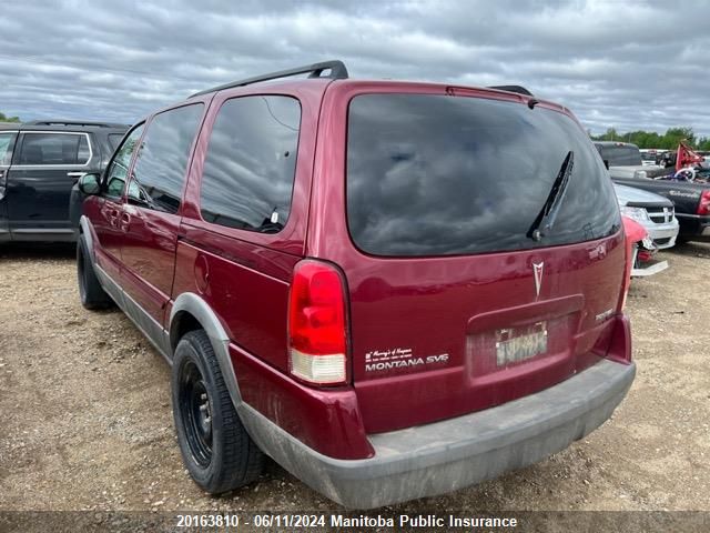 2005 Pontiac Montana Sv6 Ext VIN: 1GMDV23L95D199338 Lot: 20163810