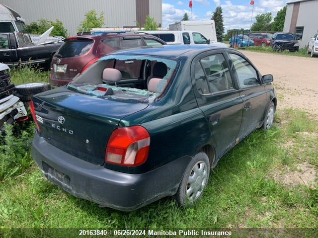 2001 Toyota Echo VIN: JTDBT123810159265 Lot: 20163840