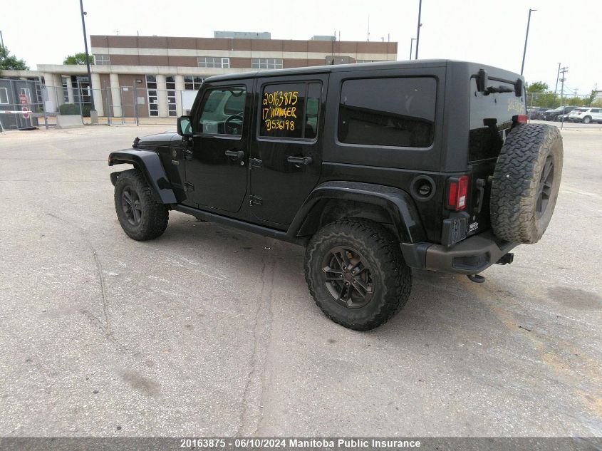 2017 Jeep Wrangler Unlimited Sahara VIN: 1C4BJWEG6HL536198 Lot: 20163875