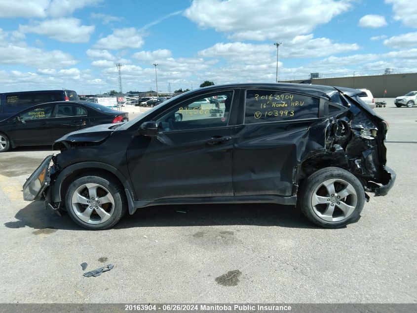 2016 Honda Hr-V Ex VIN: 3CZRU5H59GM103993 Lot: 20163904