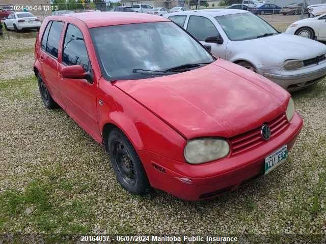 2003 Volkswagen Golf Cl VIN: 9BWEK21J234071870 Lot: 20164037