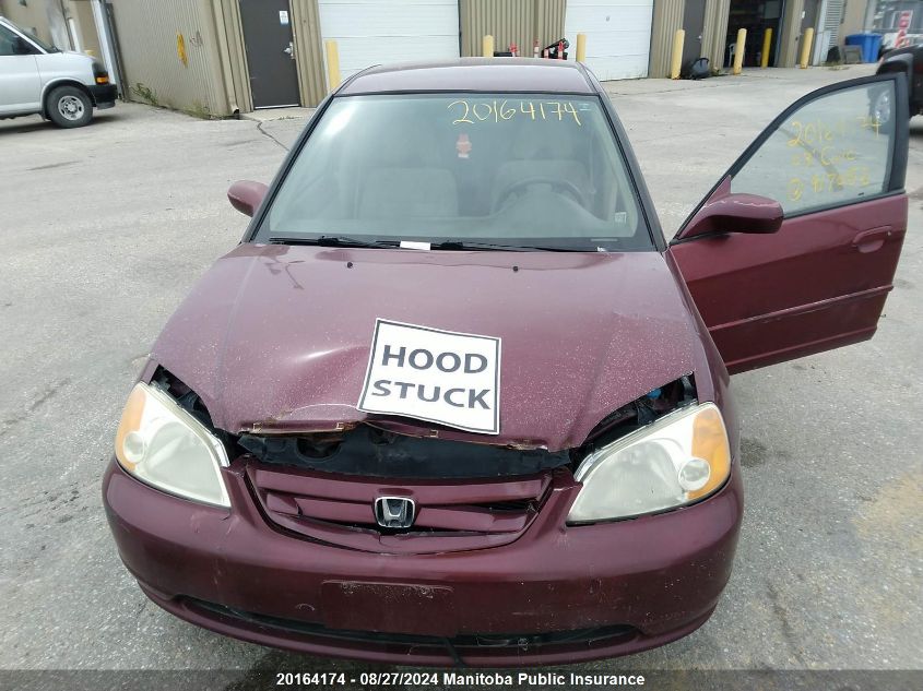 2003 Honda Civic Lx VIN: 2HGES16673H917052 Lot: 20164174