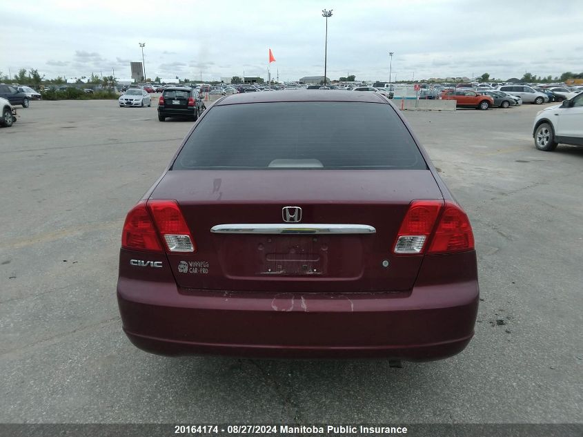 2003 Honda Civic Lx VIN: 2HGES16673H917052 Lot: 20164174