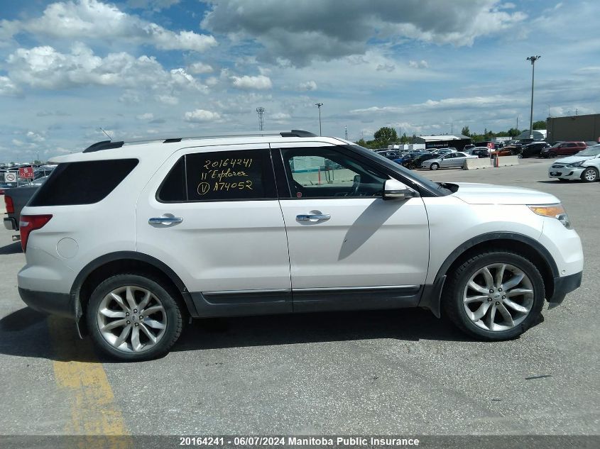 2011 Ford Explorer Limited VIN: 1FMHK8F84BGA74052 Lot: 20164241