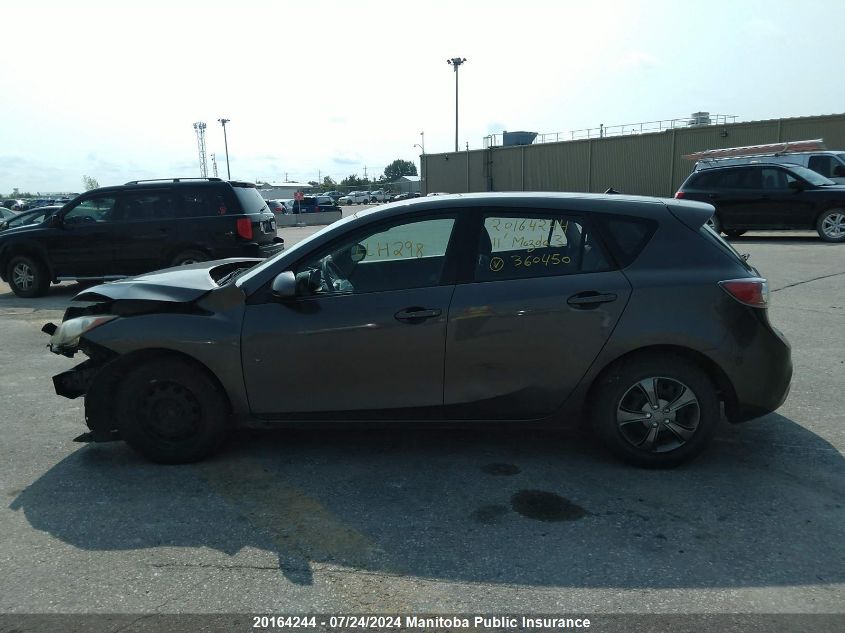 2011 Mazda 3 Mazda Sport Gx VIN: JM1BL1KF3B1360450 Lot: 20164244