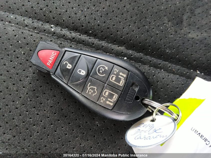 2019 Dodge Grand Caravan Sxt VIN: 2C4RDGCG5KR796010 Lot: 20164320