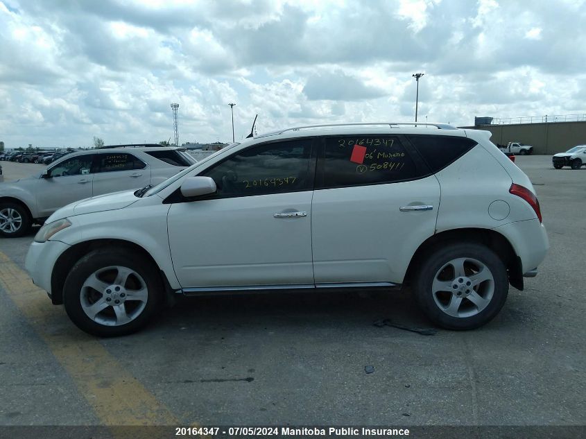 2006 Nissan Murano Se VIN: JN8AZ08WX6W508411 Lot: 20164347