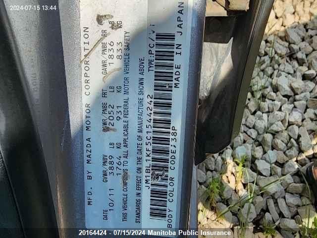 2012 Mazda 3 Mazda Sport Gx VIN: JM1BL1KF5C1544242 Lot: 20164424