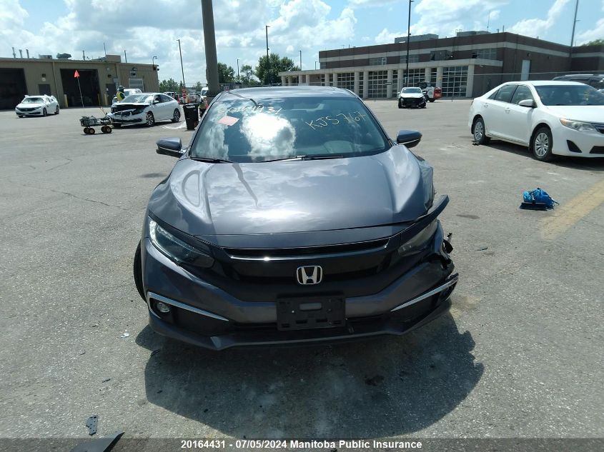 2019 Honda Civic Touring VIN: 2HGFC1F94KH104424 Lot: 20164431