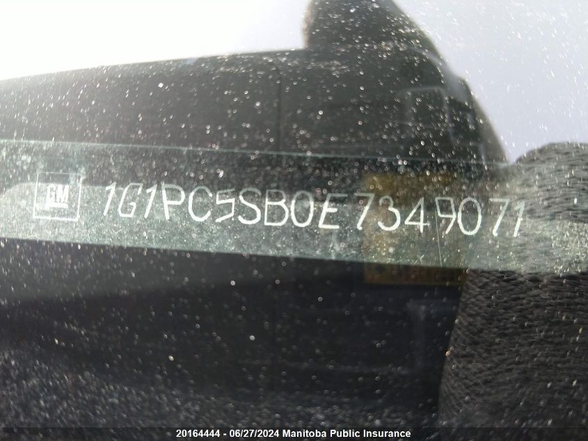 2014 Chevrolet Cruze Lt Turbo VIN: 1G1PC5SB0E7349071 Lot: 20164444