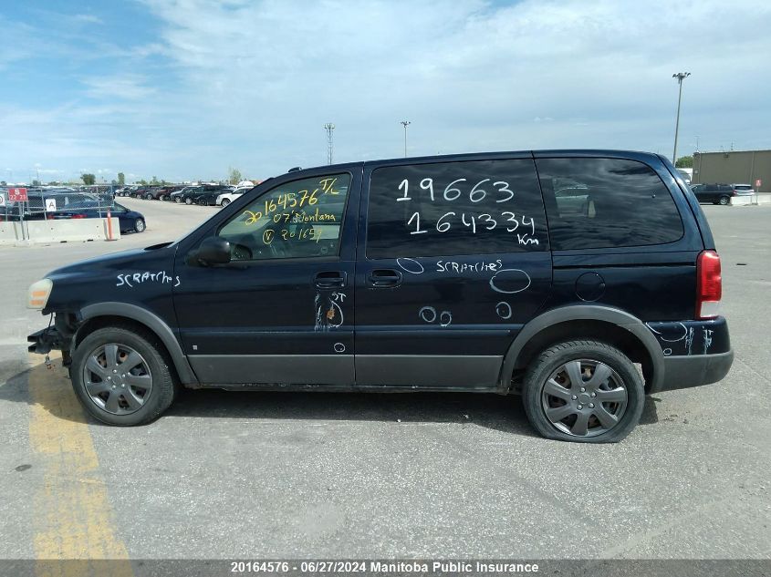 2007 Pontiac Montana Sv6 Sv6 VIN: 1GMDU03177D201659 Lot: 20164576