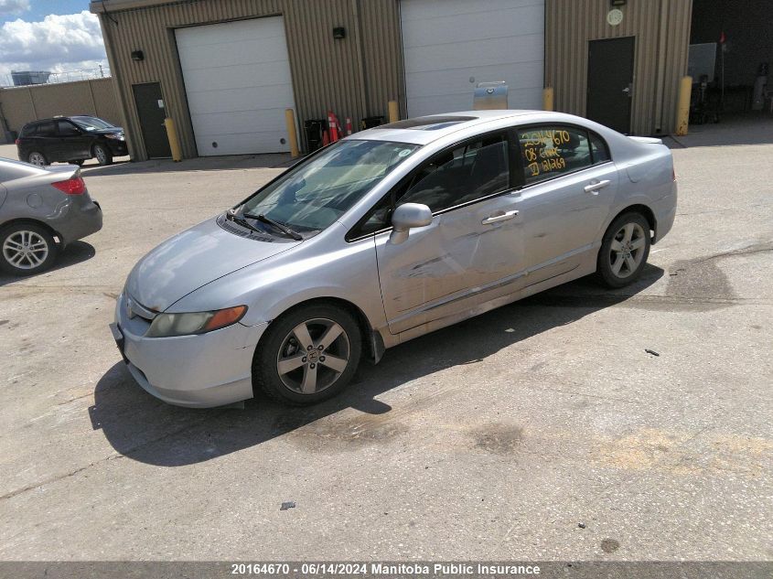 2008 Honda Civic Lx-Sr VIN: 2HGFA165X8H121269 Lot: 20164670